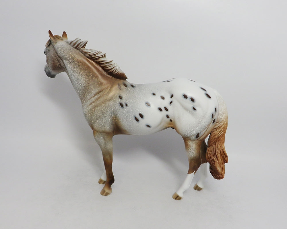 RODEO CLOWN-OOAK CHESTNUT APPALOOSA ISH MODEL HORSE 8/17/18