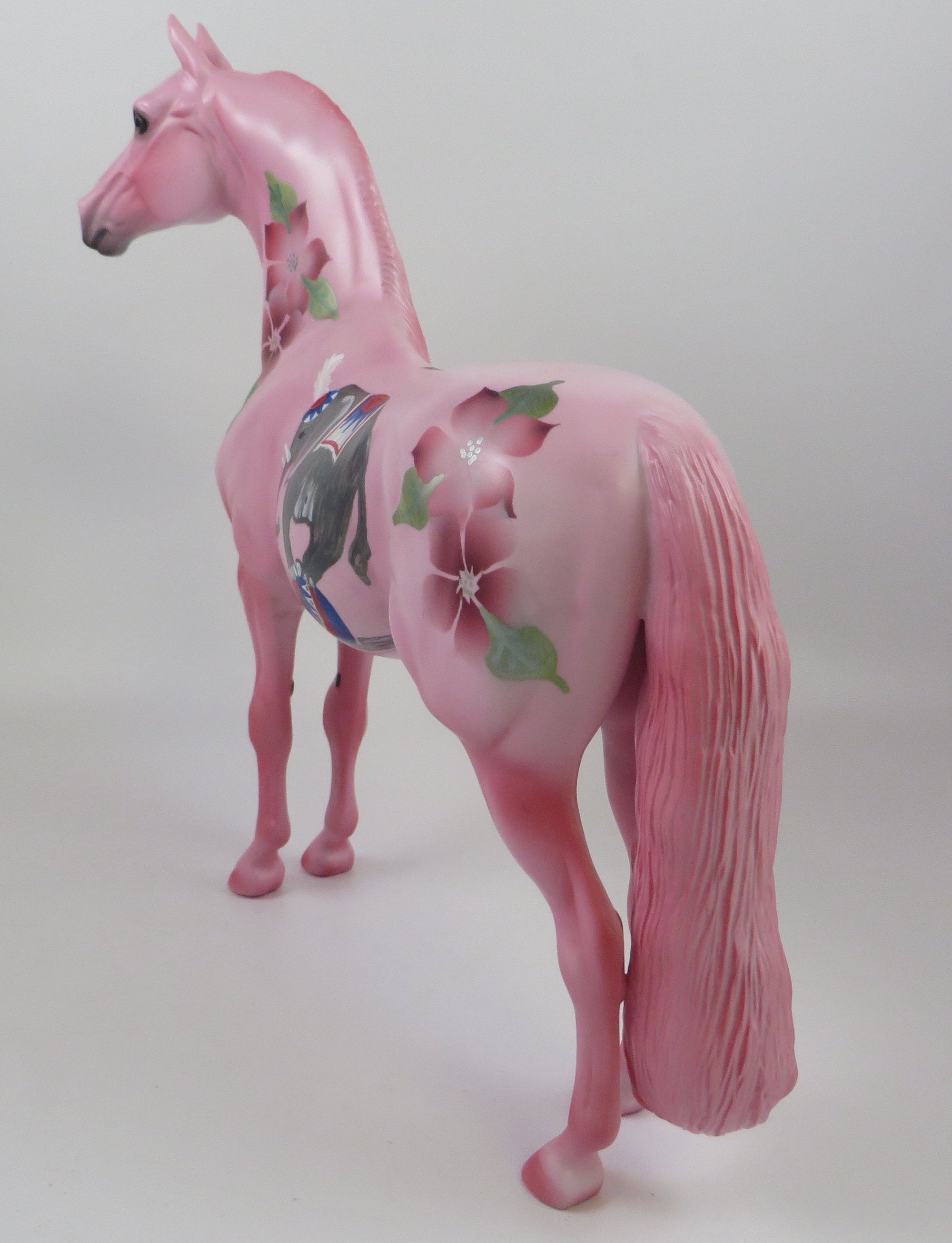 BABAR'S CELESTE - OOAK PINK CIRCUS DECORATOR MORGAN MODEL HORSE BY DAWN QUICK  LHS 19