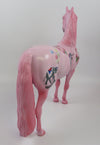 BABAR&#39;S CELESTE - OOAK PINK CIRCUS DECORATOR MORGAN MODEL HORSE BY DAWN QUICK  LHS 19