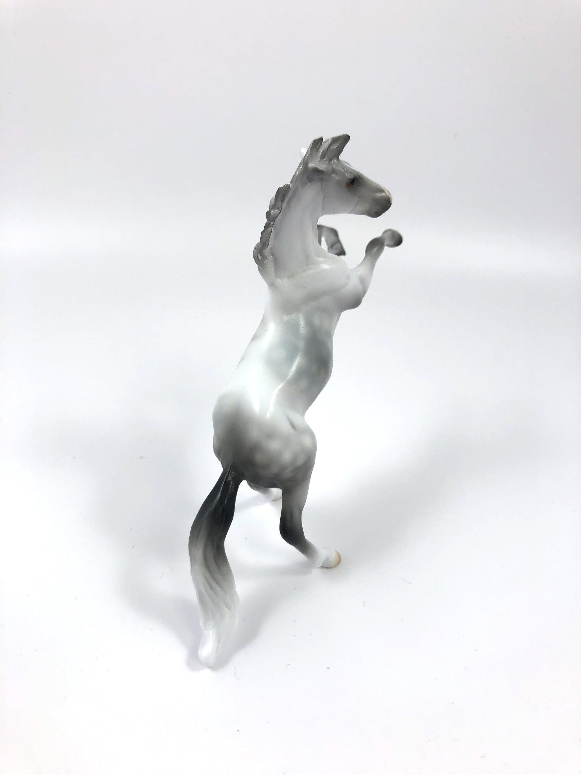 ROCKIN -OOAK DAPPLE GREY REARING CHIP MODEL HORSE SHCF19