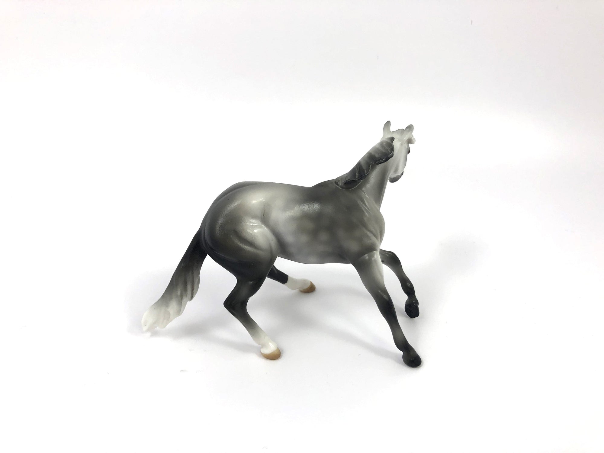 GIDDY AND UP-OOAK DAPPLE GREY CUTTER AND CALF CHIP SHCF19