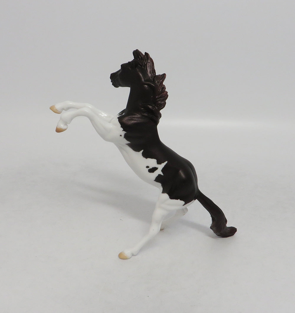 NIGHT RAVEN- LE-6 PAINT SPLASH REARING MUSTANG BY AMANDA HOSTELER