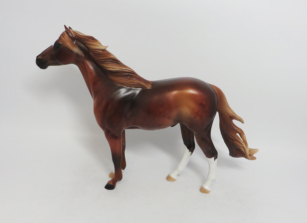 DREAM CATCHER-LE-4 CHESTNUT SPANISH MUSTANG MODEL HORSE BY AUDREY DIXON 8/17/18