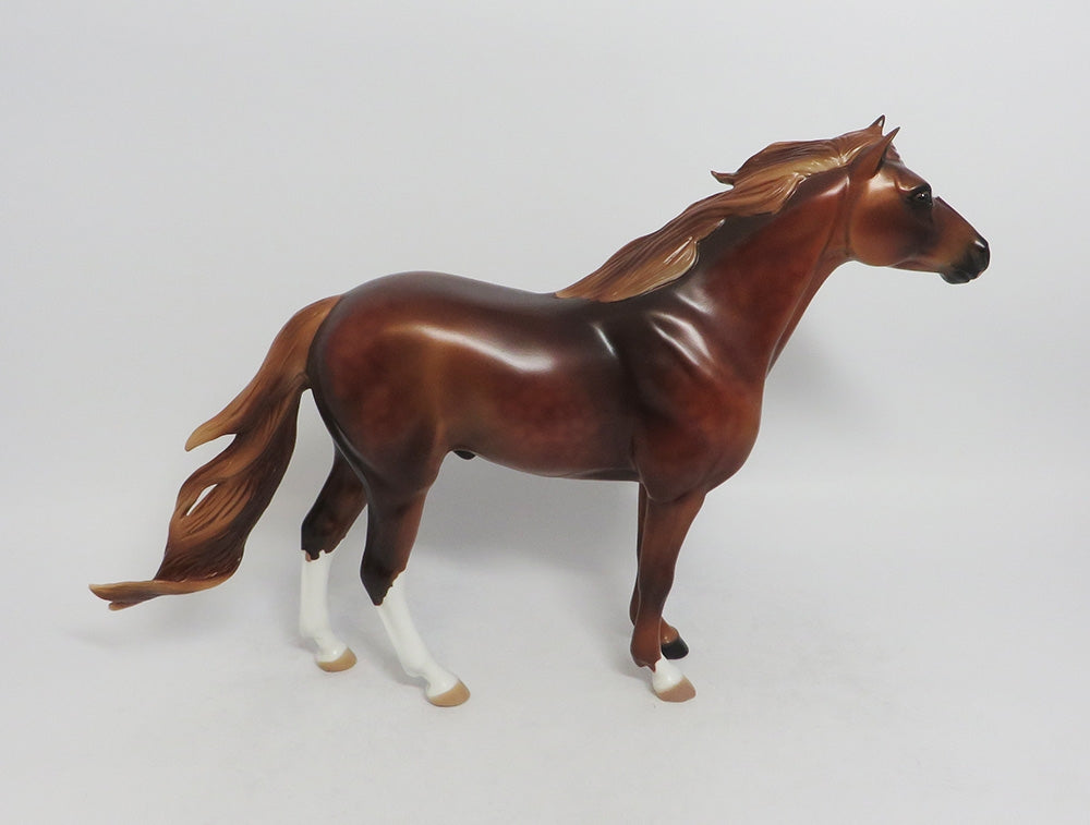 DREAM CATCHER-LE-4 CHESTNUT SPANISH MUSTANG MODEL HORSE BY AUDREY DIXON 8/17/18