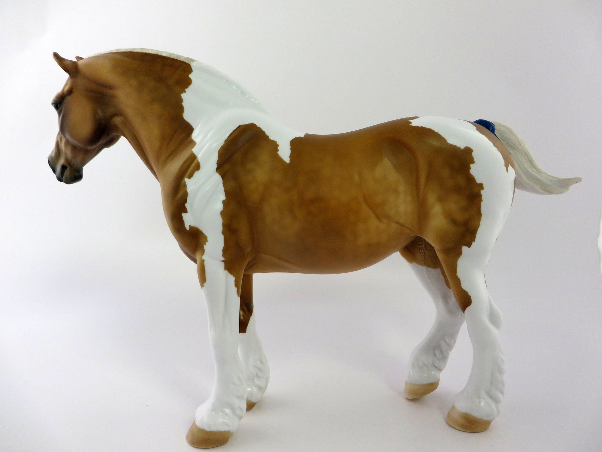 FAWNA-LE-3 DAPPLE CHESTNUT PINTO HEAVY DRAFT MARE MODEL HORSE 5/10/19