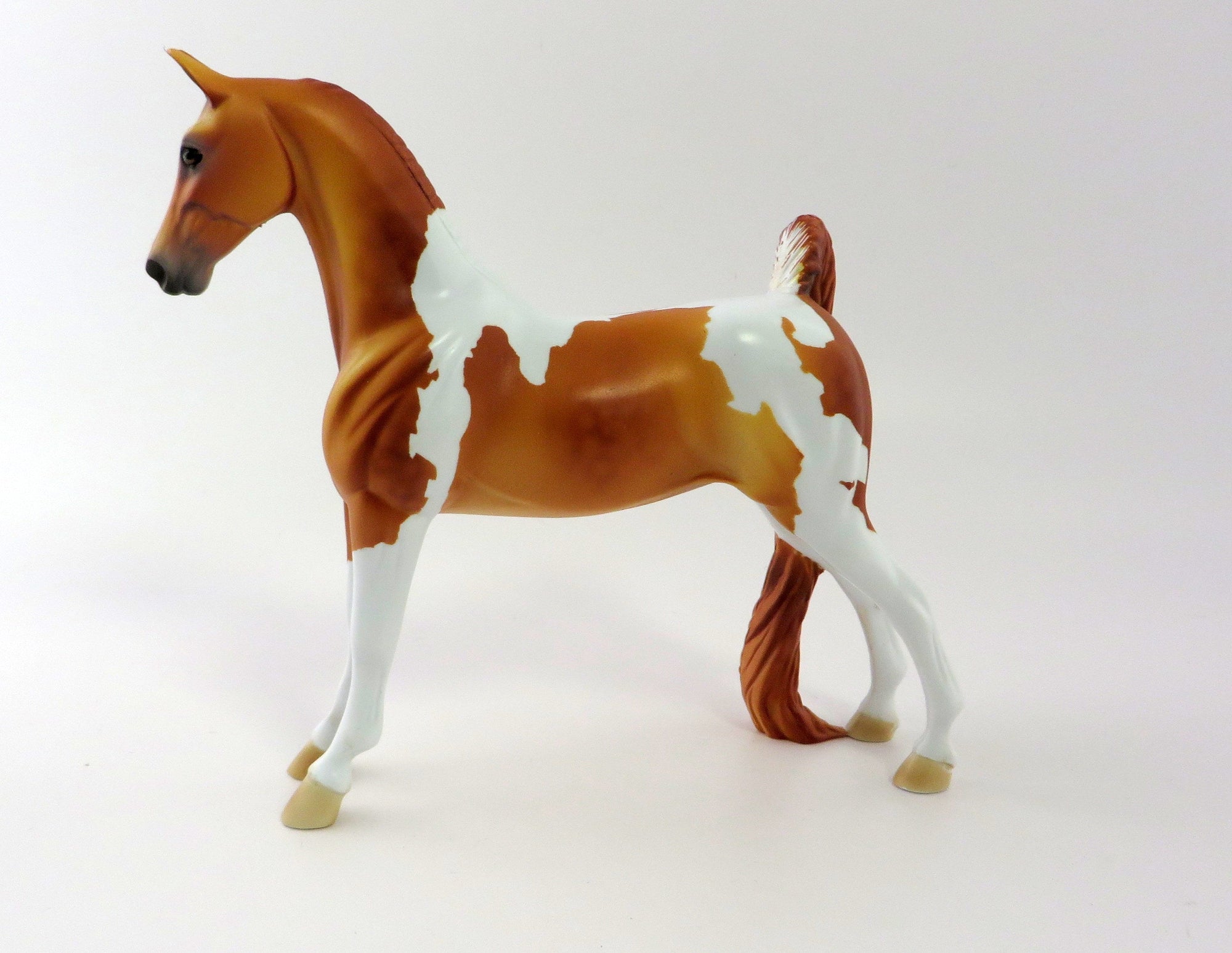 PRIXIE -- LE-4 DAPPLE CHESTNUT PINTO SADDLEBRED PEBBLES MODEL HORSE BY DAWN QUICK 5/10/19