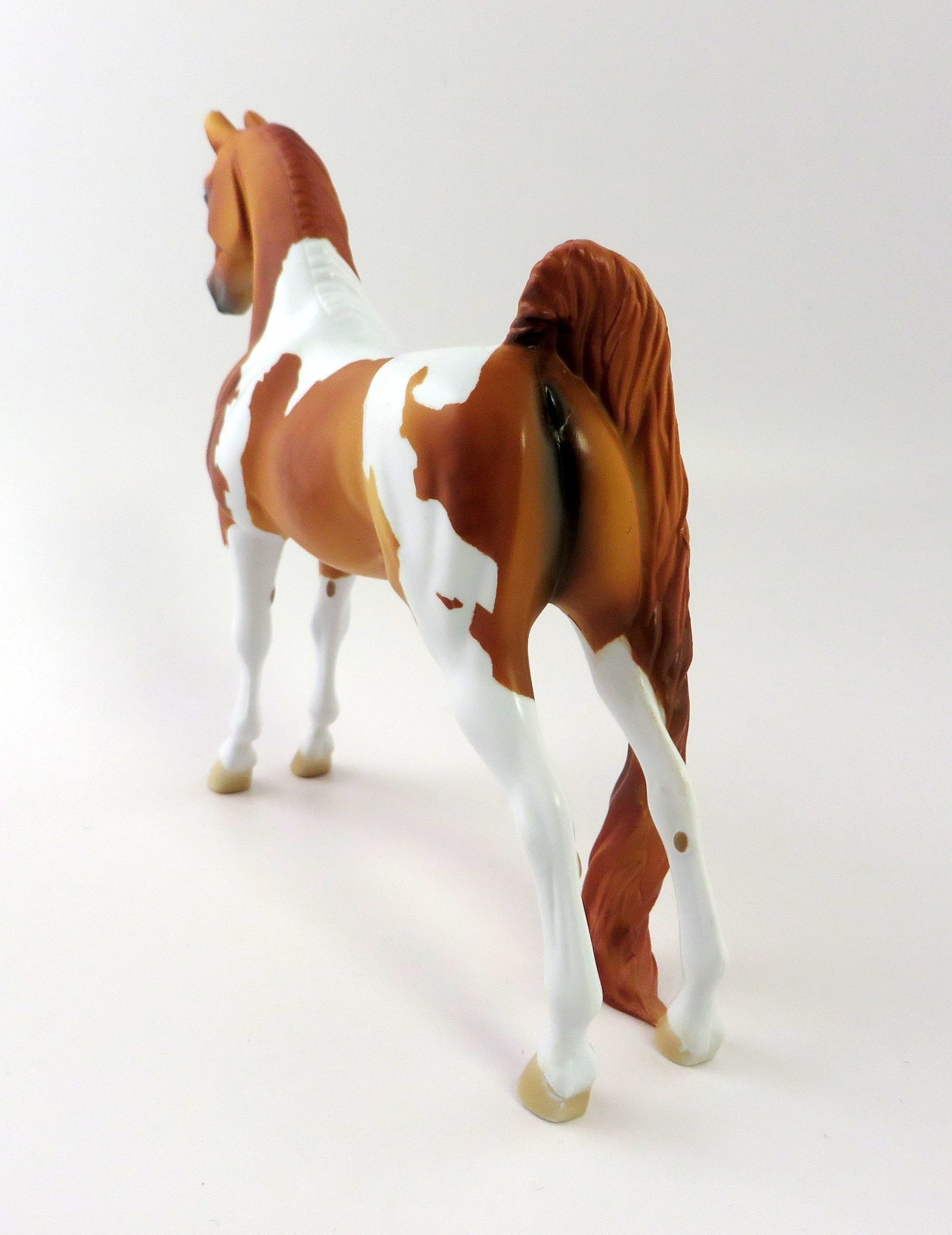 PRIXIE -- LE-4 DAPPLE CHESTNUT PINTO SADDLEBRED PEBBLES MODEL HORSE BY DAWN QUICK 5/10/19