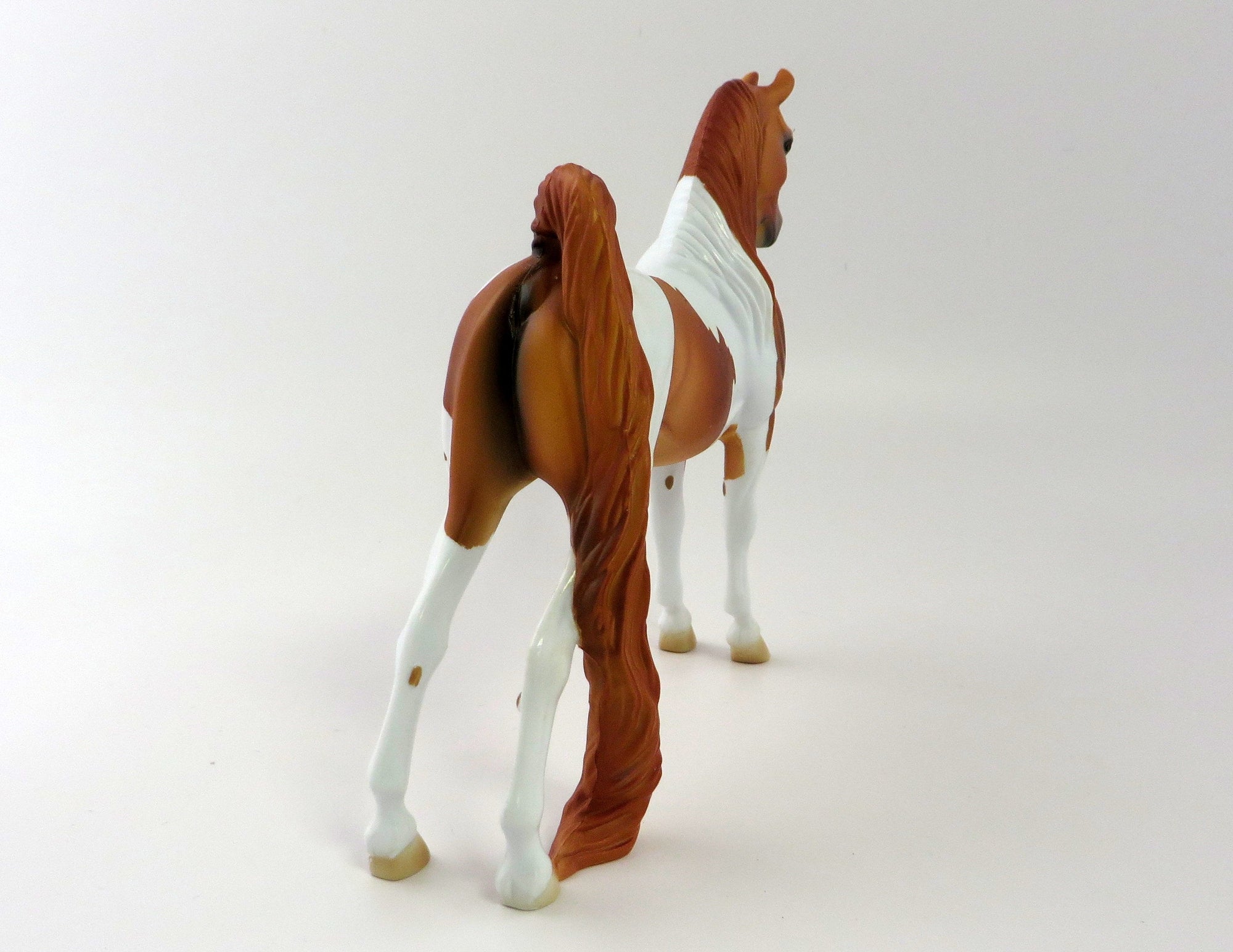 PRIXIE -- LE-4 DAPPLE CHESTNUT PINTO SADDLEBRED PEBBLES MODEL HORSE BY DAWN QUICK 5/10/19