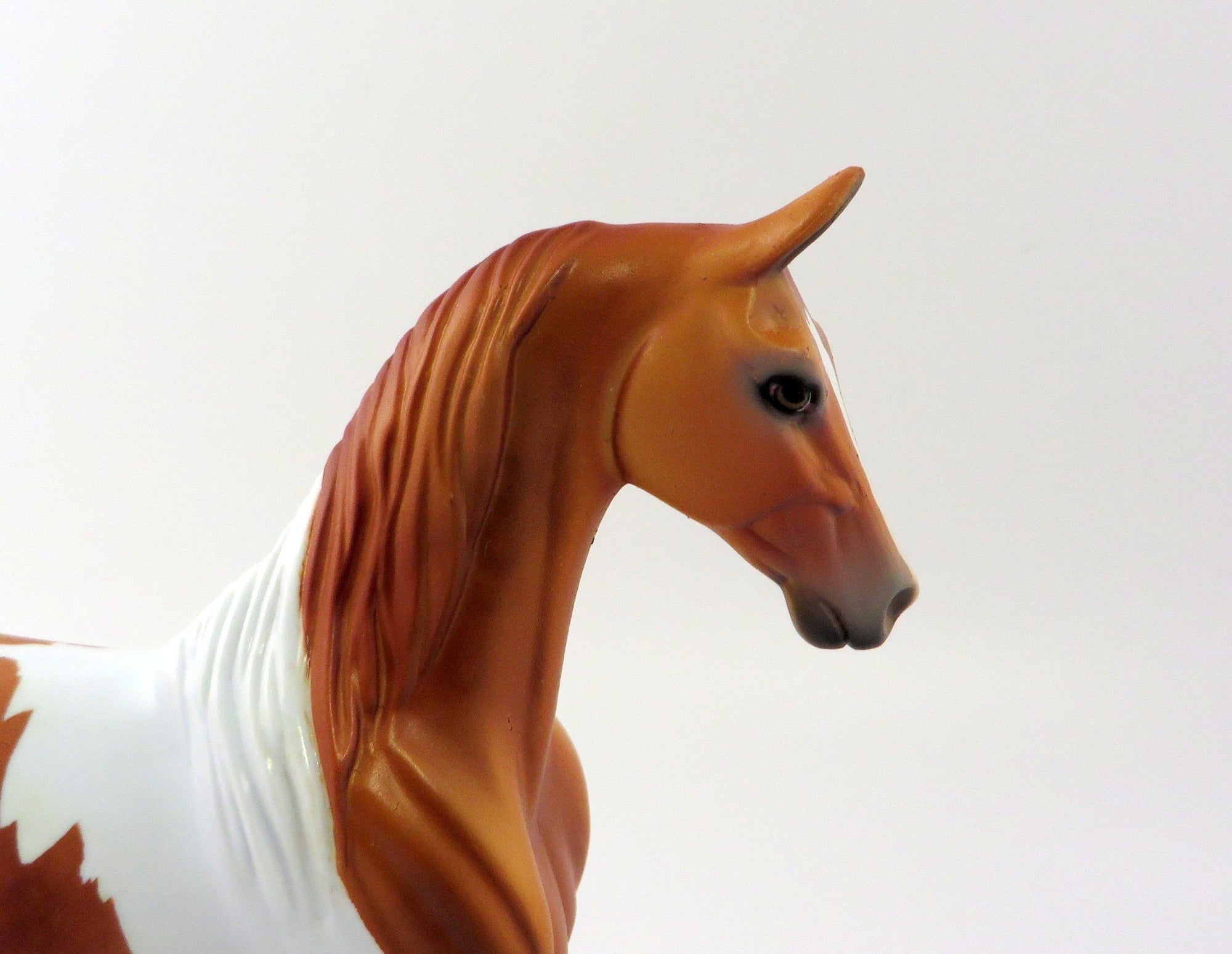 PRIXIE -- LE-4 DAPPLE CHESTNUT PINTO SADDLEBRED PEBBLES MODEL HORSE BY DAWN QUICK 5/10/19