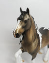 MEGO-OOAK SOOTU BUCKSKIN PINTO TROTTING DRAFTER MODEL HORSE BY DAWN QUICK 8/17/18