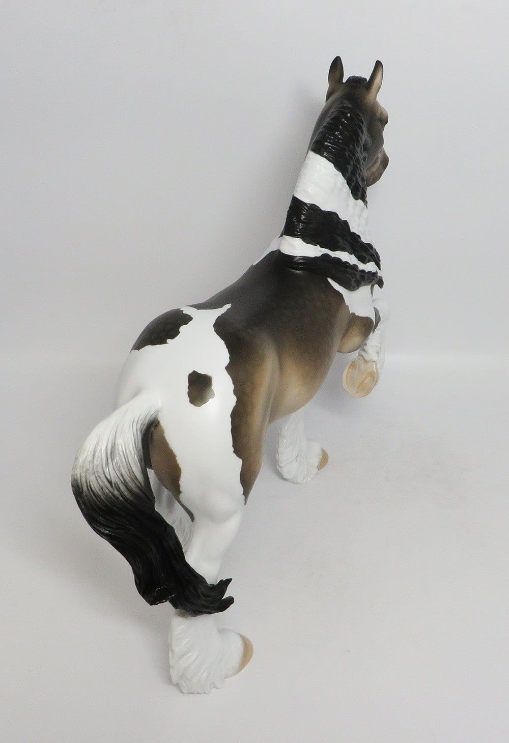 MEGO-OOAK SOOTU BUCKSKIN PINTO TROTTING DRAFTER MODEL HORSE BY DAWN QUICK 8/17/18