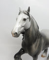 SANCHO-OOAK DAPPLE GREY TROTTING DRAFTER MODEL HORSE BY DAWN QUICK 8/24/18