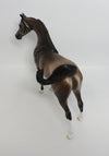 JADED-OOAK DAPPLE BROWN BAY ARABIAN MODEL HORSE BY DAWN QUICK 8/23/18