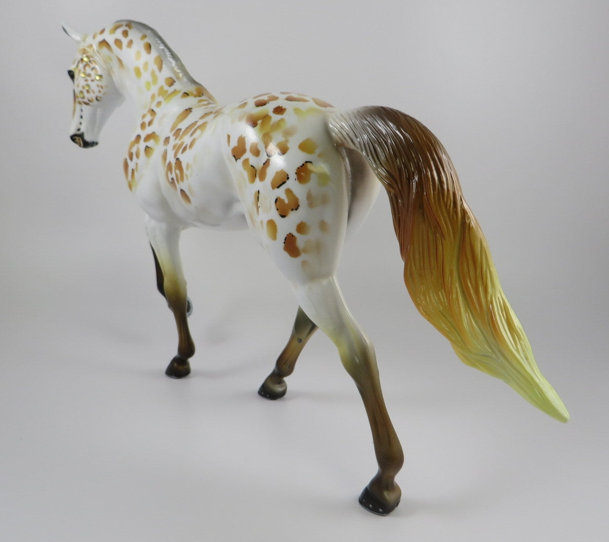 OFRENDA - OOAK LEOPARD SUGAR SKULL TWH MODEL HORSE BY DAWN QUICK 9/13/19