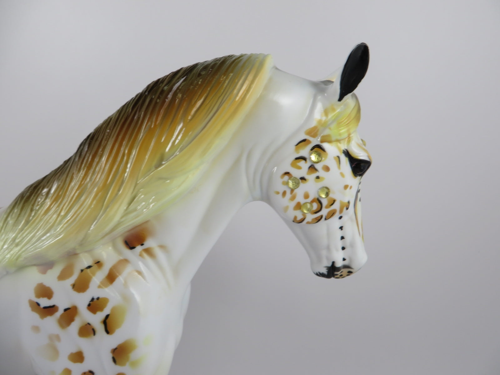 OFRENDA - OOAK LEOPARD SUGAR SKULL TWH MODEL HORSE BY DAWN QUICK 9/13/19