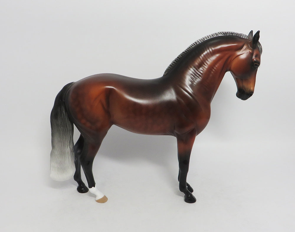 INFERNO-LE-3 DAPPLE SILVER BAY ANDALUSIAN MODEL HORSE 8/23/18