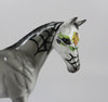 CALACA -OOAK GREY SUGAR SKULL DECORATOR WEANLING MODEL HORSE BY DAWN QUICK 9/13/19