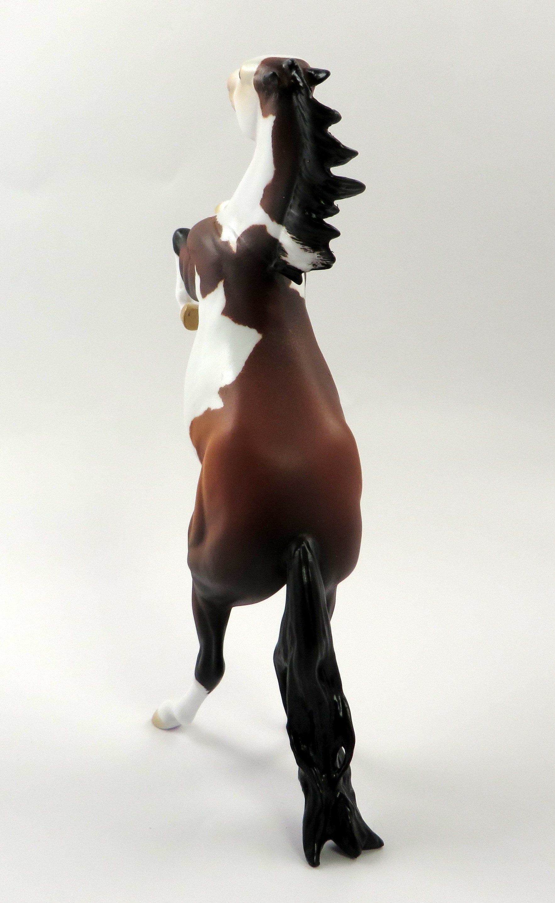 CRIPPLE CREEK-OOAK BAY PINTO REARING PEBBLE MODEL HORSE 5/10/19