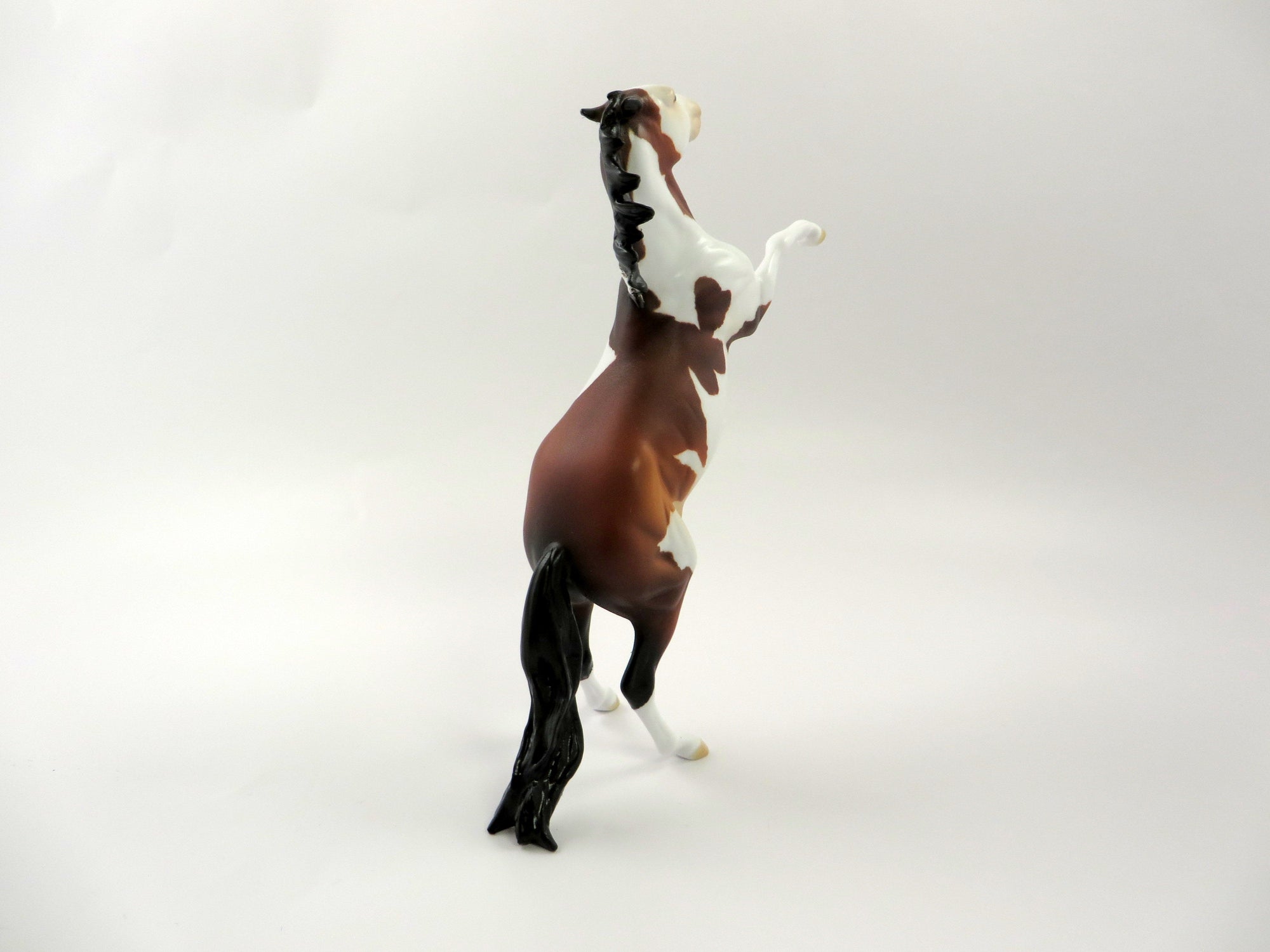 CRIPPLE CREEK-OOAK BAY PINTO REARING PEBBLE MODEL HORSE 5/10/19