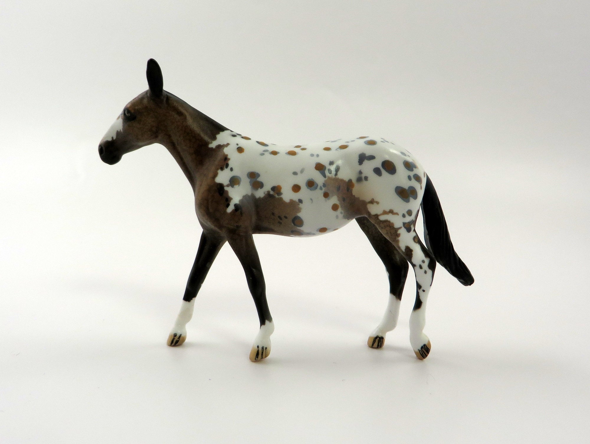MIGHTY FINE FRECKLES-OOAK APPALOOSA MULE CHIP MODEL HORSE 5/10/19