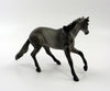 KEEN AND PEELE-OOAK DAPPLE GREY CUTTER AND CALF MODEL HORSE 5/10/19