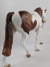 JULES LEOTARD - OOAK ETCHED CHESTNUT PINTO IRISH DRAFT MODEL HORSE BY AUDREY DIXON 9/17/19