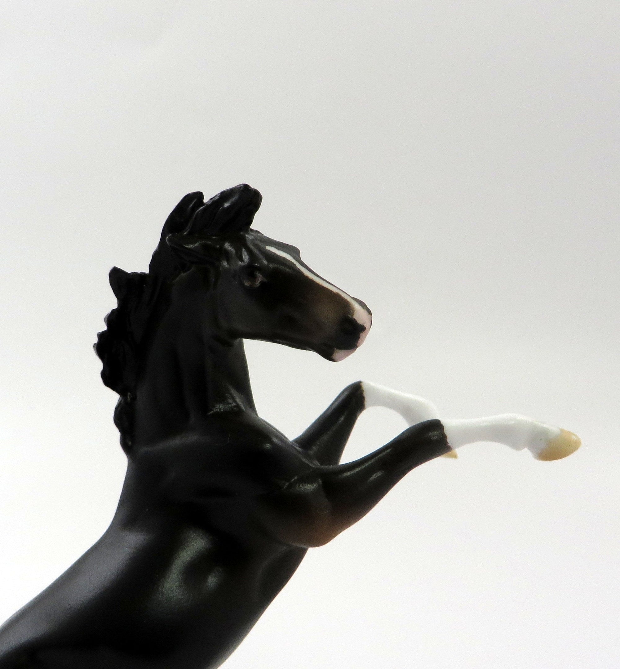 SUNDAY SILENCE-OOAK DARK BAY REARING CHIP BY AMANDA HOSTETLER 5/10/19