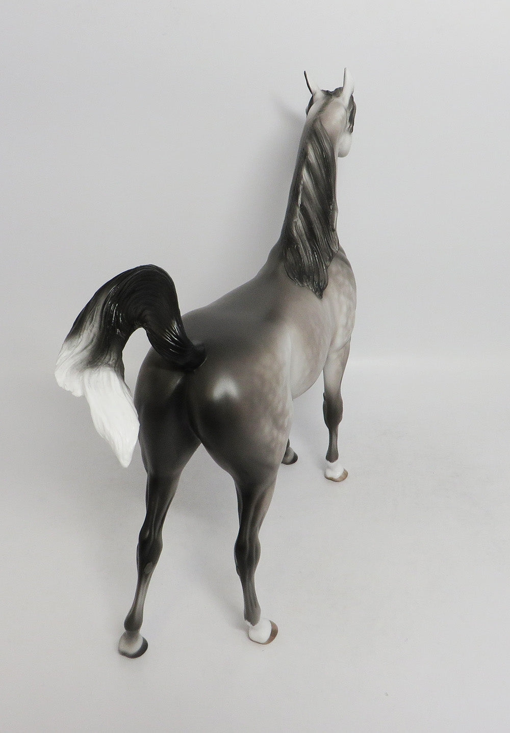 BOOGIE WOOGIE-OOAK DAPPLE GREY ARABIAN MODEL HORSE 8/24/18