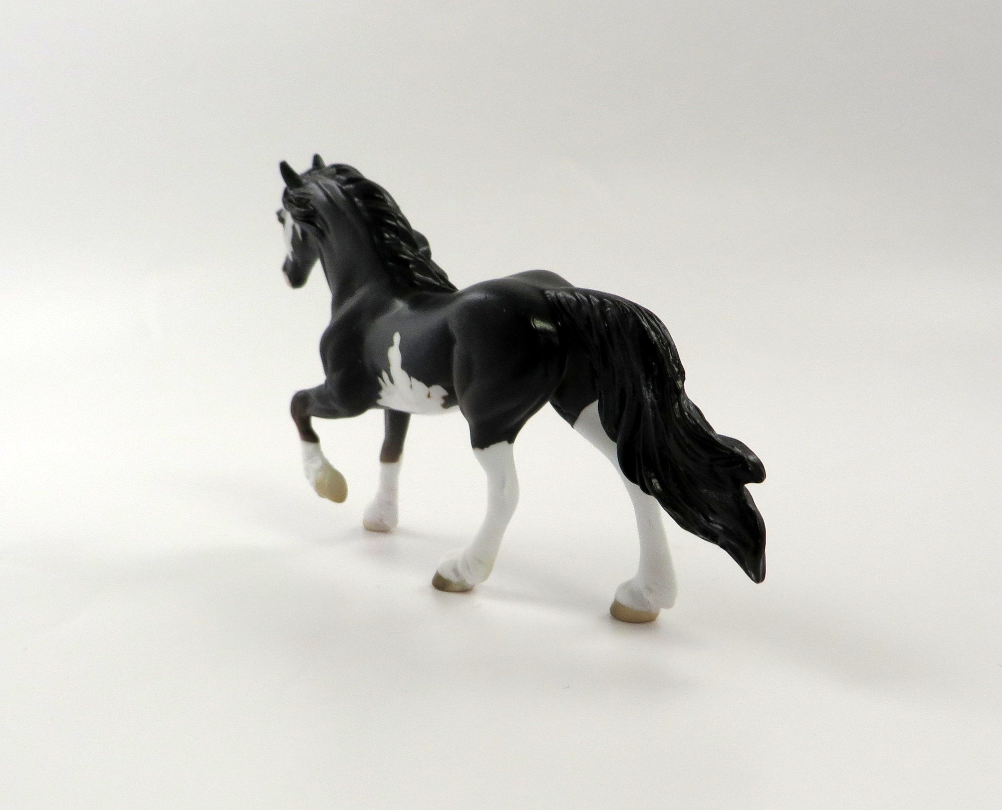 TIP THE SCALES-- OOAK -- DARK BAY PINTO FRIESIAN CHIP BY AMANDA HOSTETLER 5/10/19