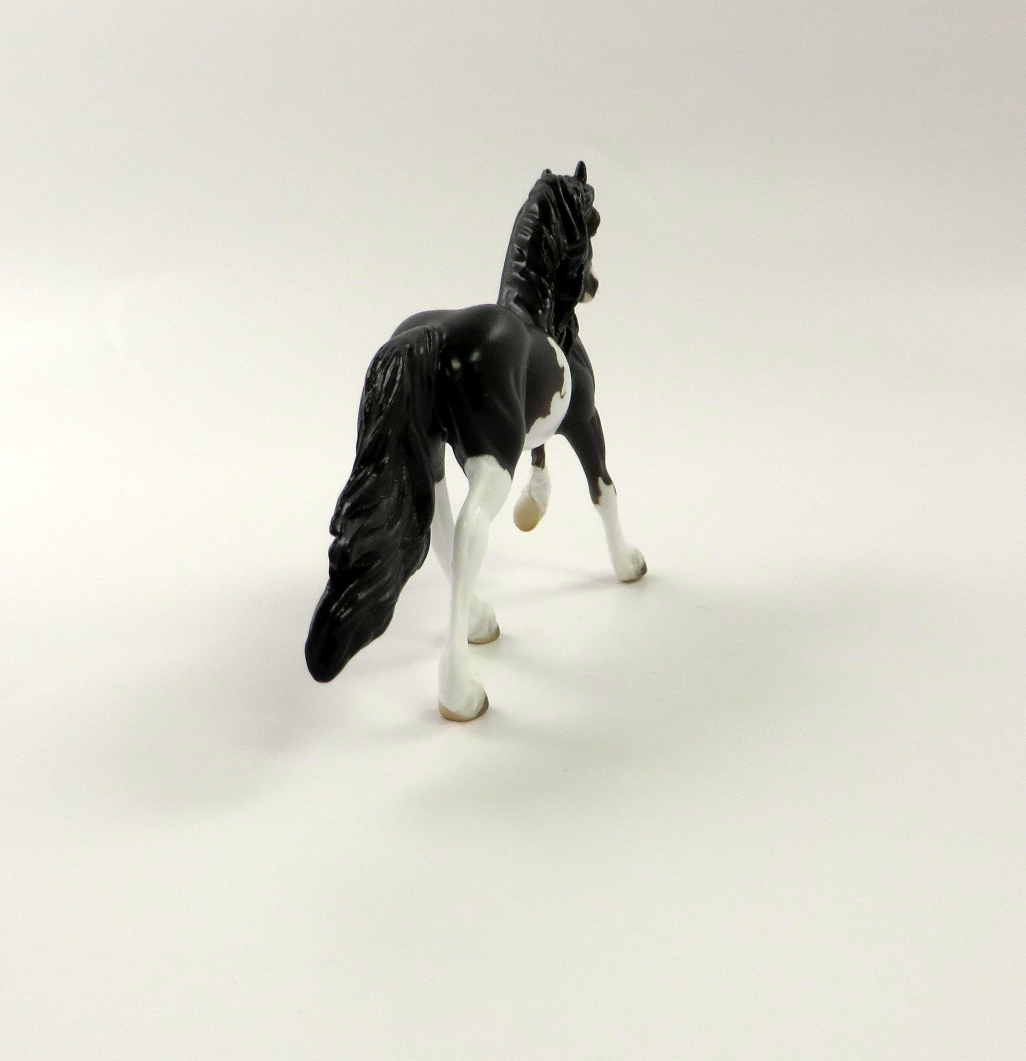 TIP THE SCALES-- OOAK -- DARK BAY PINTO FRIESIAN CHIP BY AMANDA HOSTETLER 5/10/19