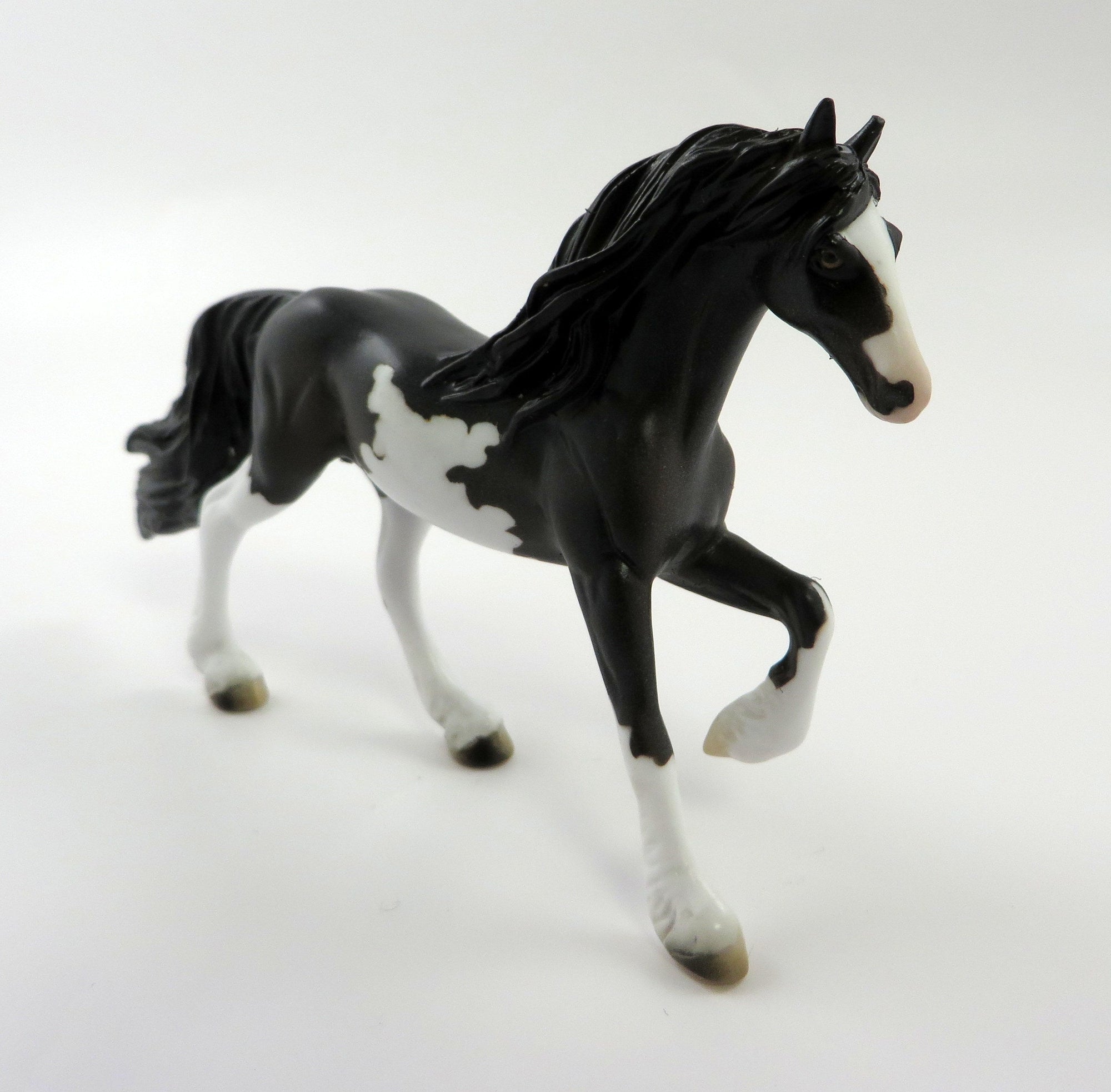 TIP THE SCALES-- OOAK -- DARK BAY PINTO FRIESIAN CHIP BY AMANDA HOSTETLER 5/10/19