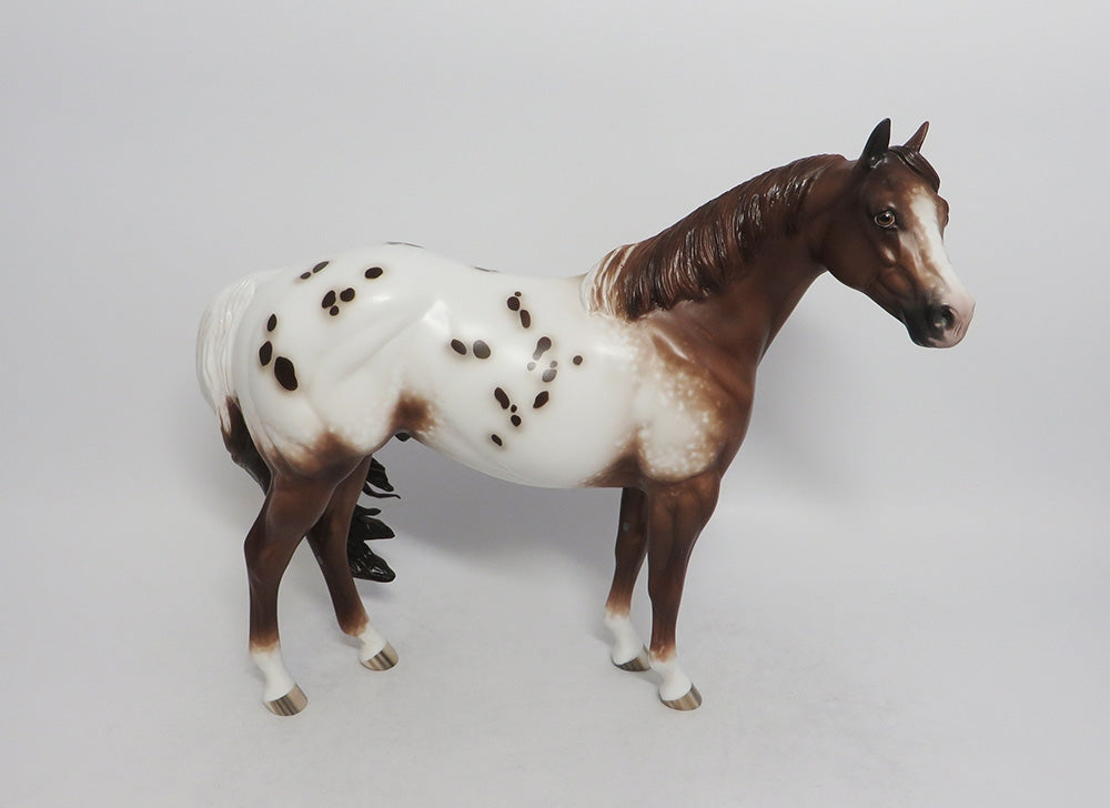 OKIE DOKIE-OOAK APPALOOSA CHESTNUT ISH MODEL HORSE 8/24/18