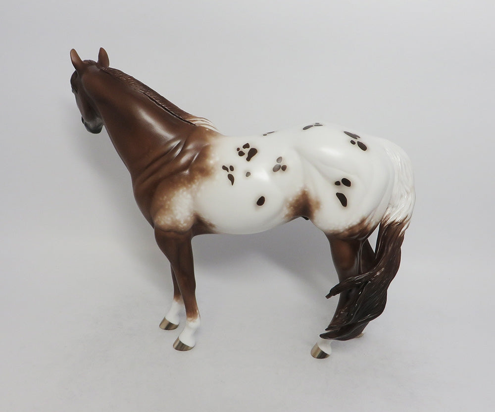 OKIE DOKIE-OOAK APPALOOSA CHESTNUT ISH MODEL HORSE 8/24/18