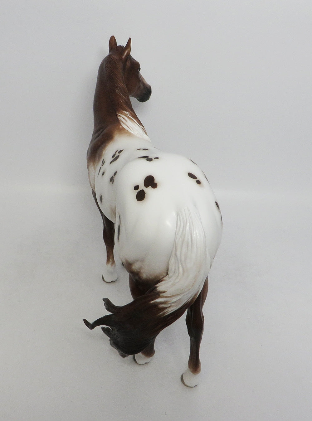 OKIE DOKIE-OOAK APPALOOSA CHESTNUT ISH MODEL HORSE 8/24/18