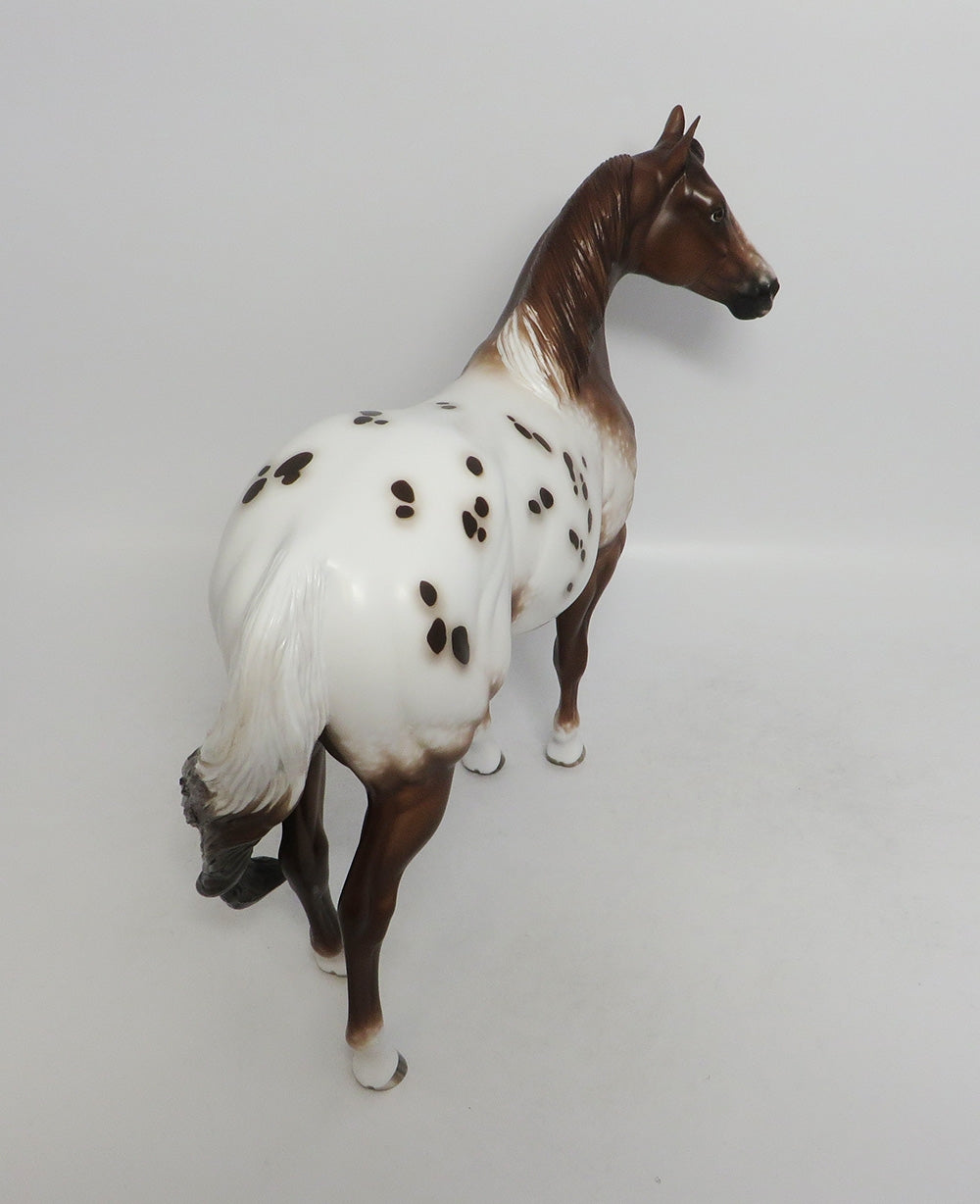 OKIE DOKIE-OOAK APPALOOSA CHESTNUT ISH MODEL HORSE 8/24/18