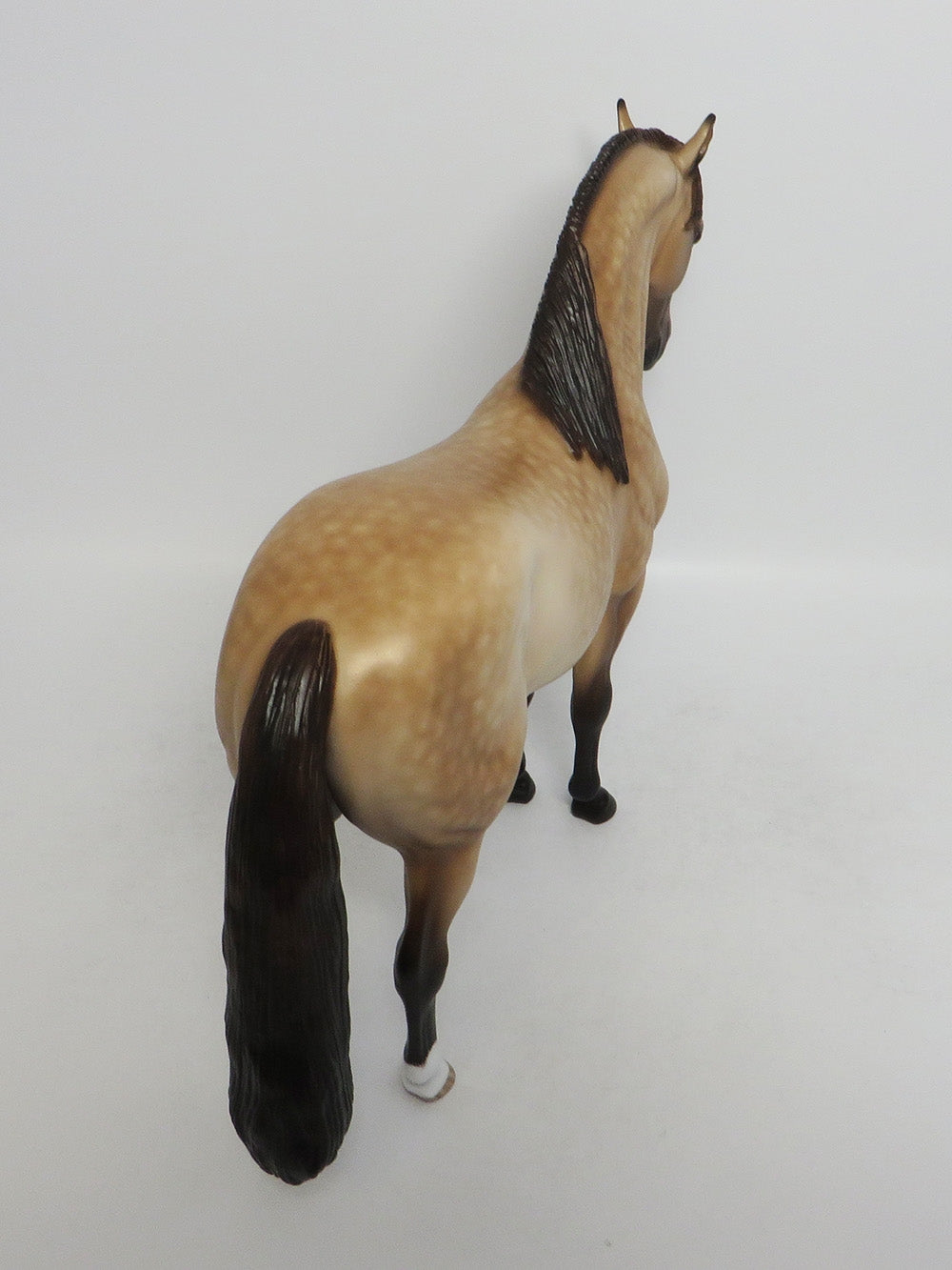 RAZZLE DAZZLE-OOAK STAR DAPPLE BUCKSKIN ANDALUSIAN MODEL HORSE 8/24/18