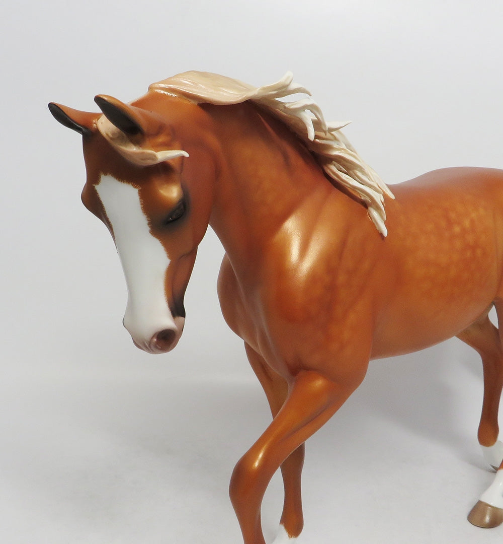 PRIME TIME-OOAK DAPPLE CHESTNUT THOROUGHBRED MODEL HORSE 8/24/18
