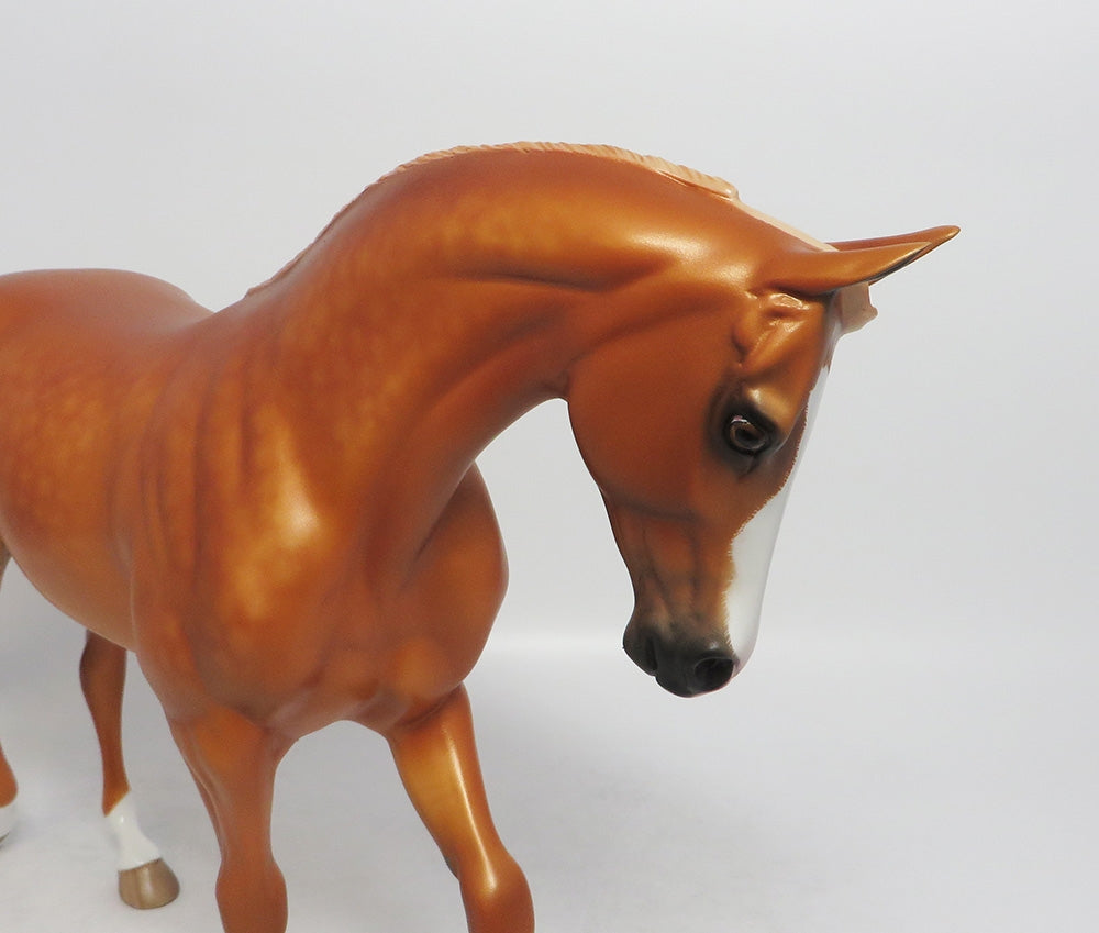 PRIME TIME-OOAK DAPPLE CHESTNUT THOROUGHBRED MODEL HORSE 8/24/18