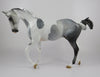 KUNLUN - OOAK DAPPLE GREY PINTO CM THOROUGHBRED MODEL HORSE BY AUDREY DIXON 9/18/19