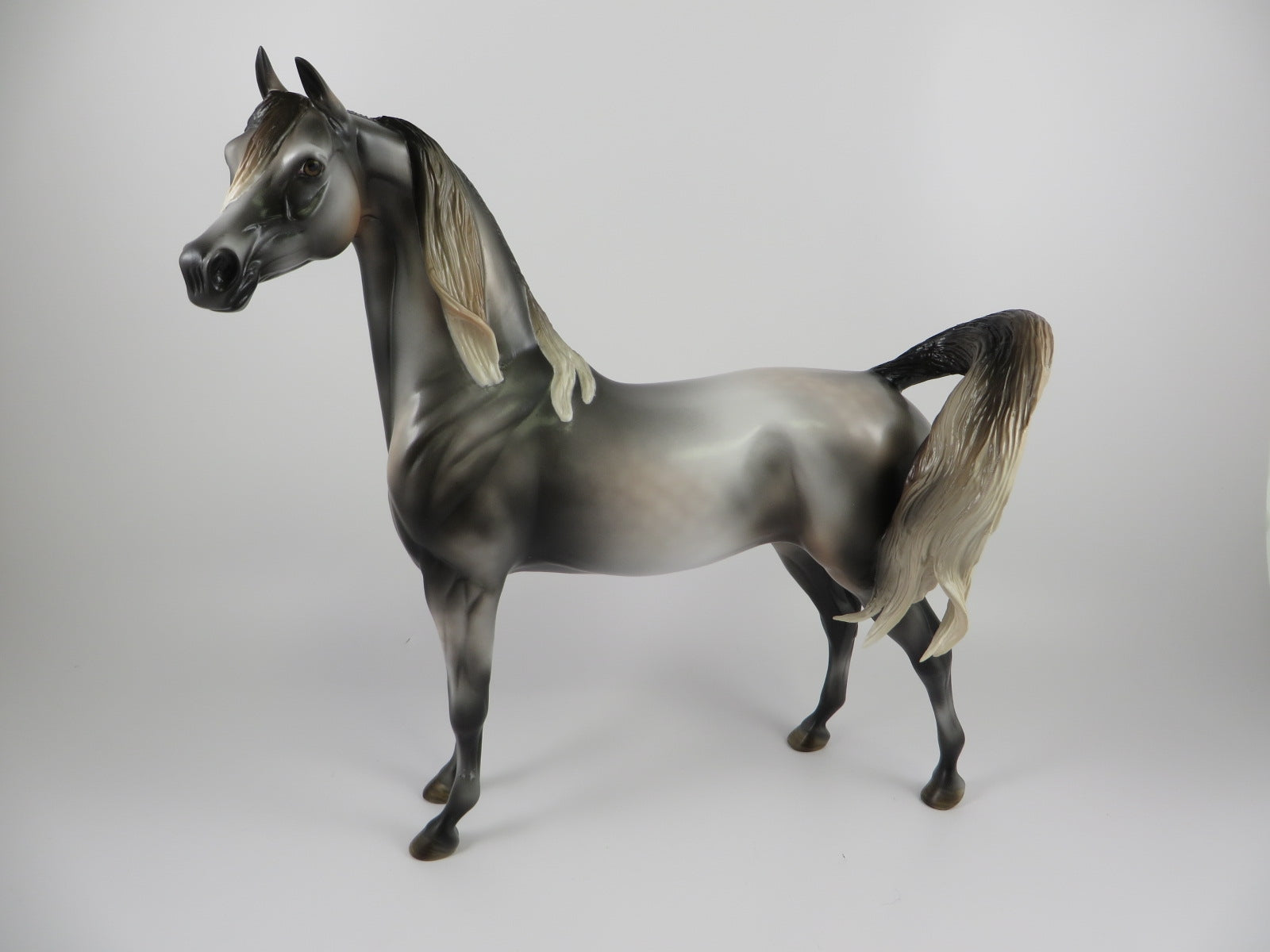 NIMBA -OOAK DARK DAPPLE ROSE GREY CM ARABIAN MODEL HORSE BY MISSY FOX 9/18/19