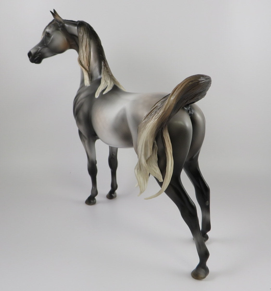 NIMBA -OOAK DARK DAPPLE ROSE GREY CM ARABIAN MODEL HORSE BY MISSY FOX 9/18/19