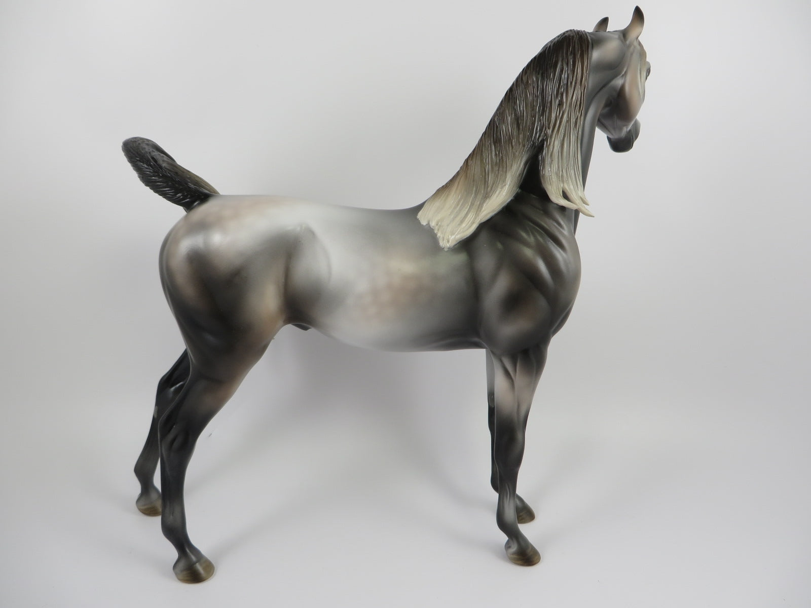 NIMBA -OOAK DARK DAPPLE ROSE GREY CM ARABIAN MODEL HORSE BY MISSY FOX 9/18/19