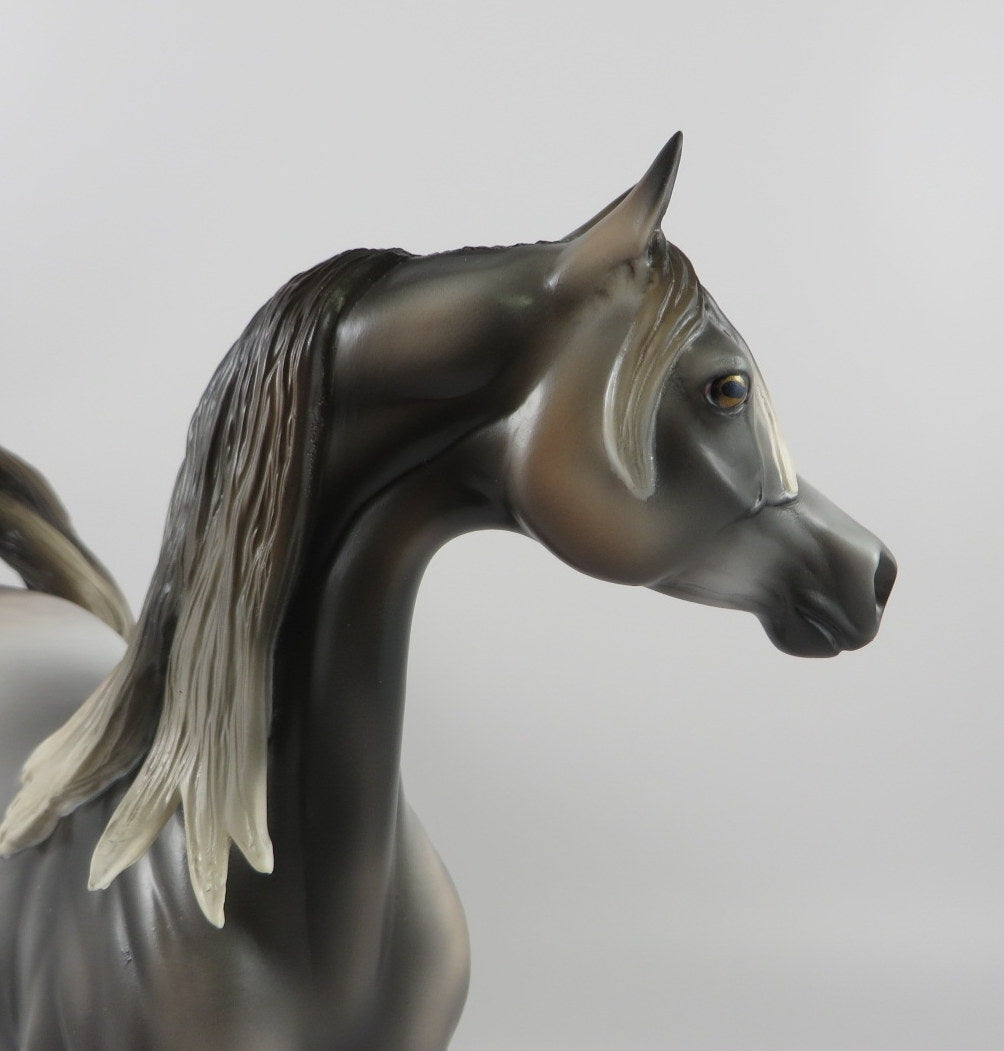 NIMBA -OOAK DARK DAPPLE ROSE GREY CM ARABIAN MODEL HORSE BY MISSY FOX 9/18/19