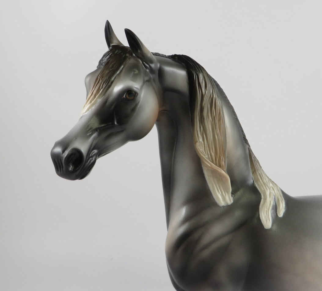 NIMBA -OOAK DARK DAPPLE ROSE GREY CM ARABIAN MODEL HORSE BY MISSY FOX 9/18/19
