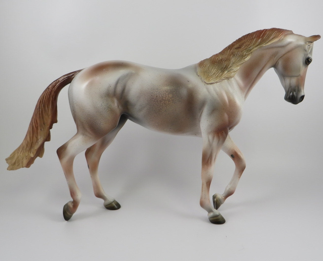 MESABI -OOAK RED VARNISH ROAN CM THOROUGHBRED MODEL HORSE BY MISSY FOX 9/18/19