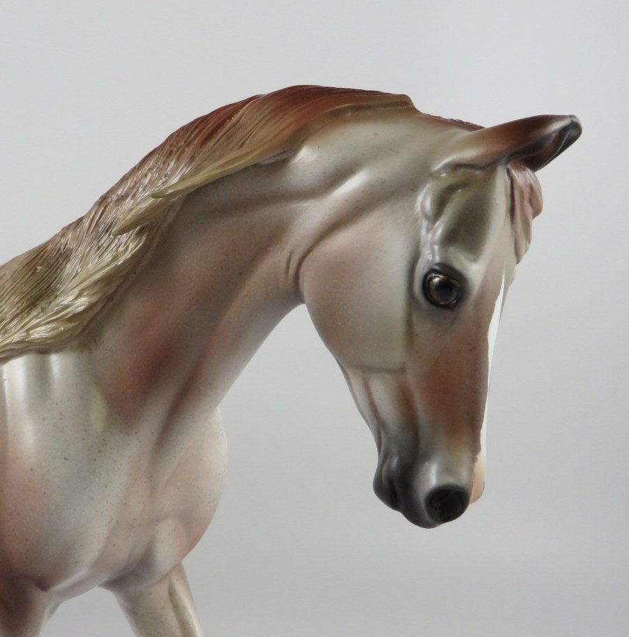 MESABI -OOAK RED VARNISH ROAN CM THOROUGHBRED MODEL HORSE BY MISSY FOX 9/18/19