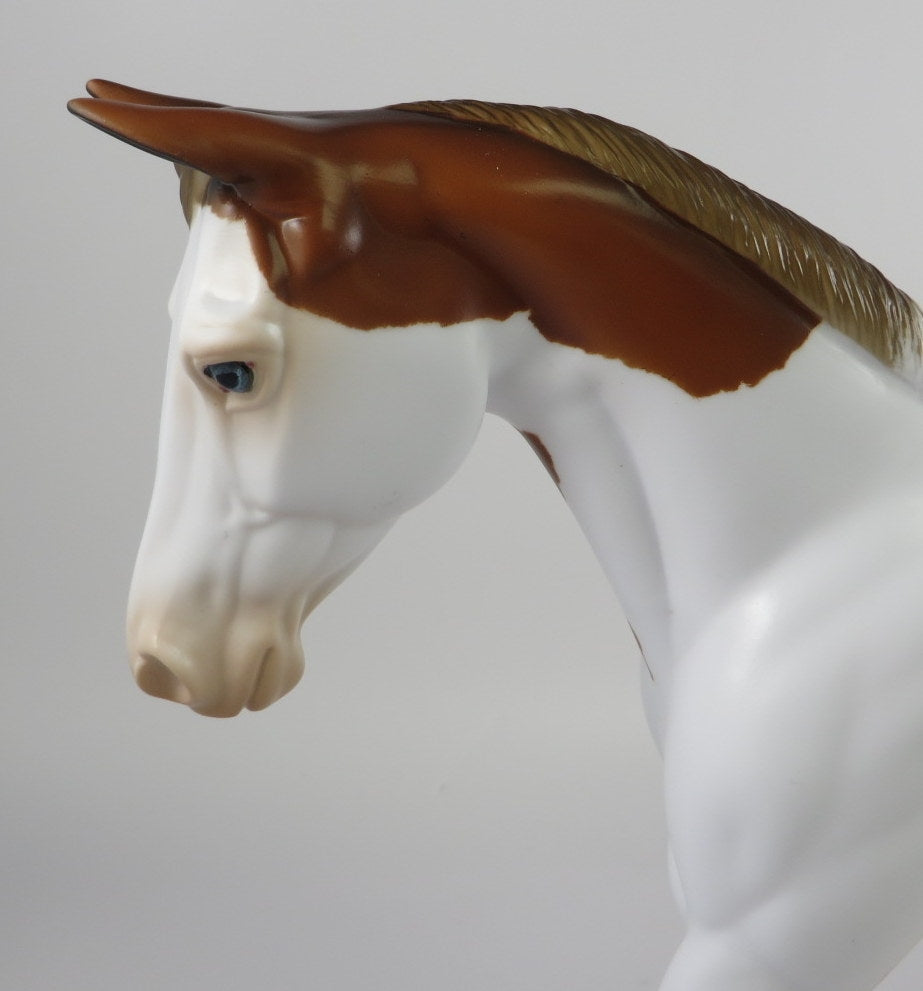 TEMBLOR -OOAK CHESTNUT ROAN PINTO CM PALOUSE MODEL HORSE BY AUDREY DIXON 9/18/19