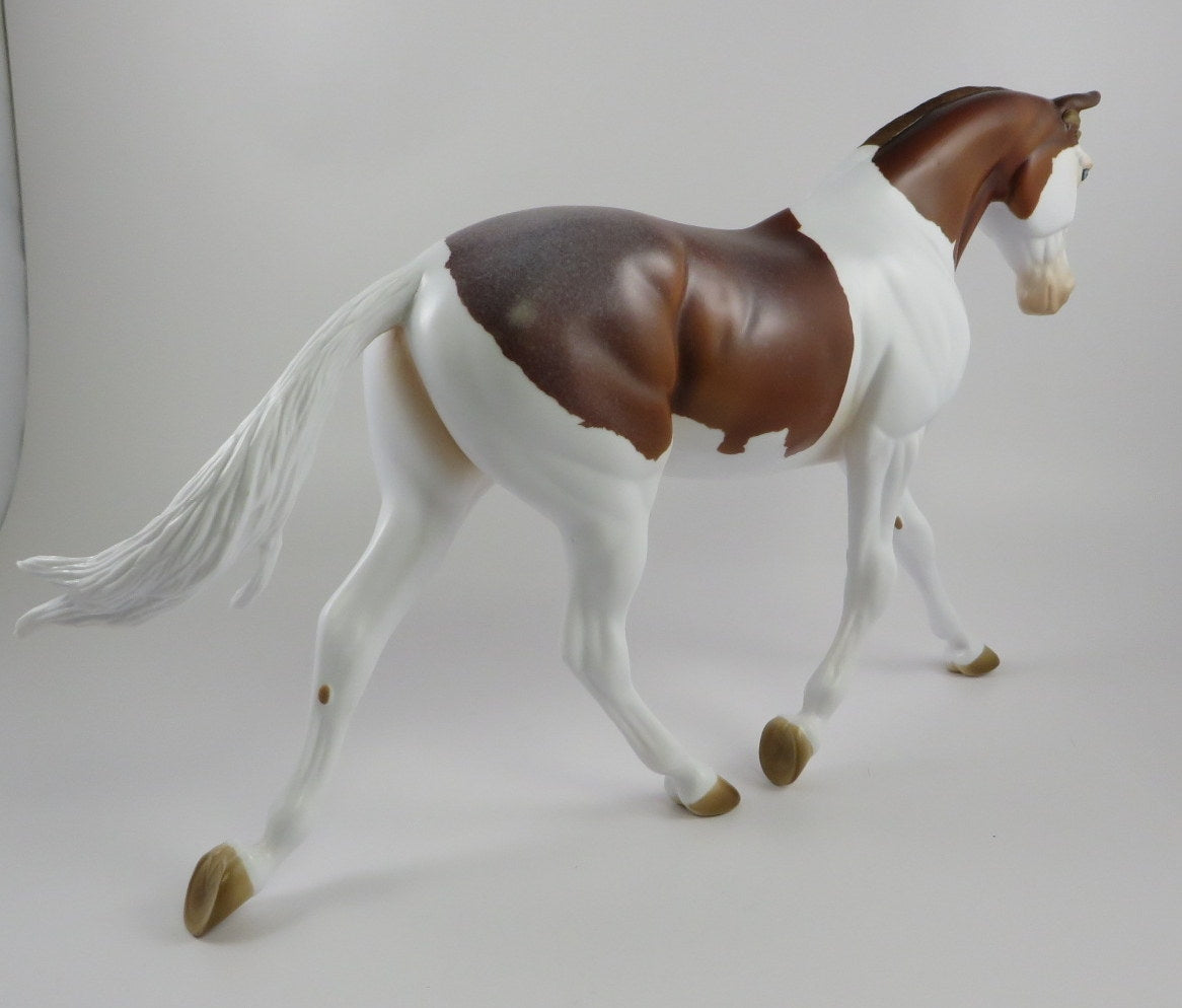 TEMBLOR -OOAK CHESTNUT ROAN PINTO CM PALOUSE MODEL HORSE BY AUDREY DIXON 9/18/19