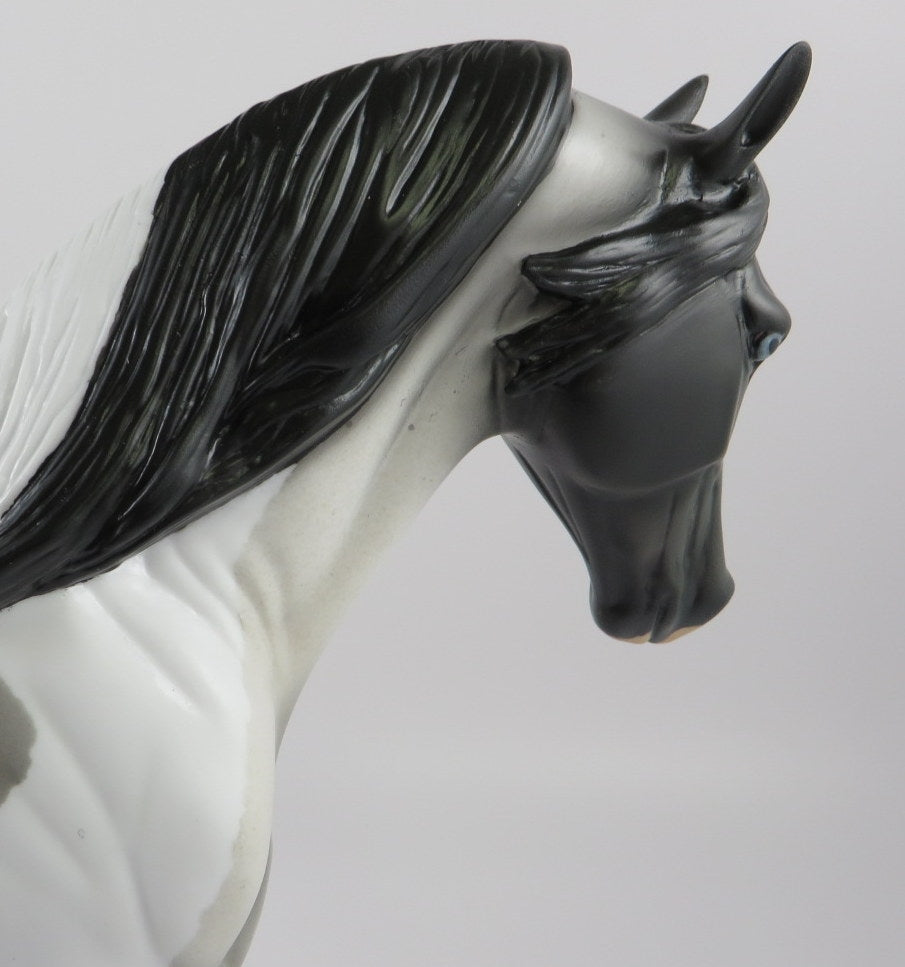 WRANGELL -OOAK BLUE ROAN TWH MODEL HORSE BY AUDREY DIXON 9/18/19