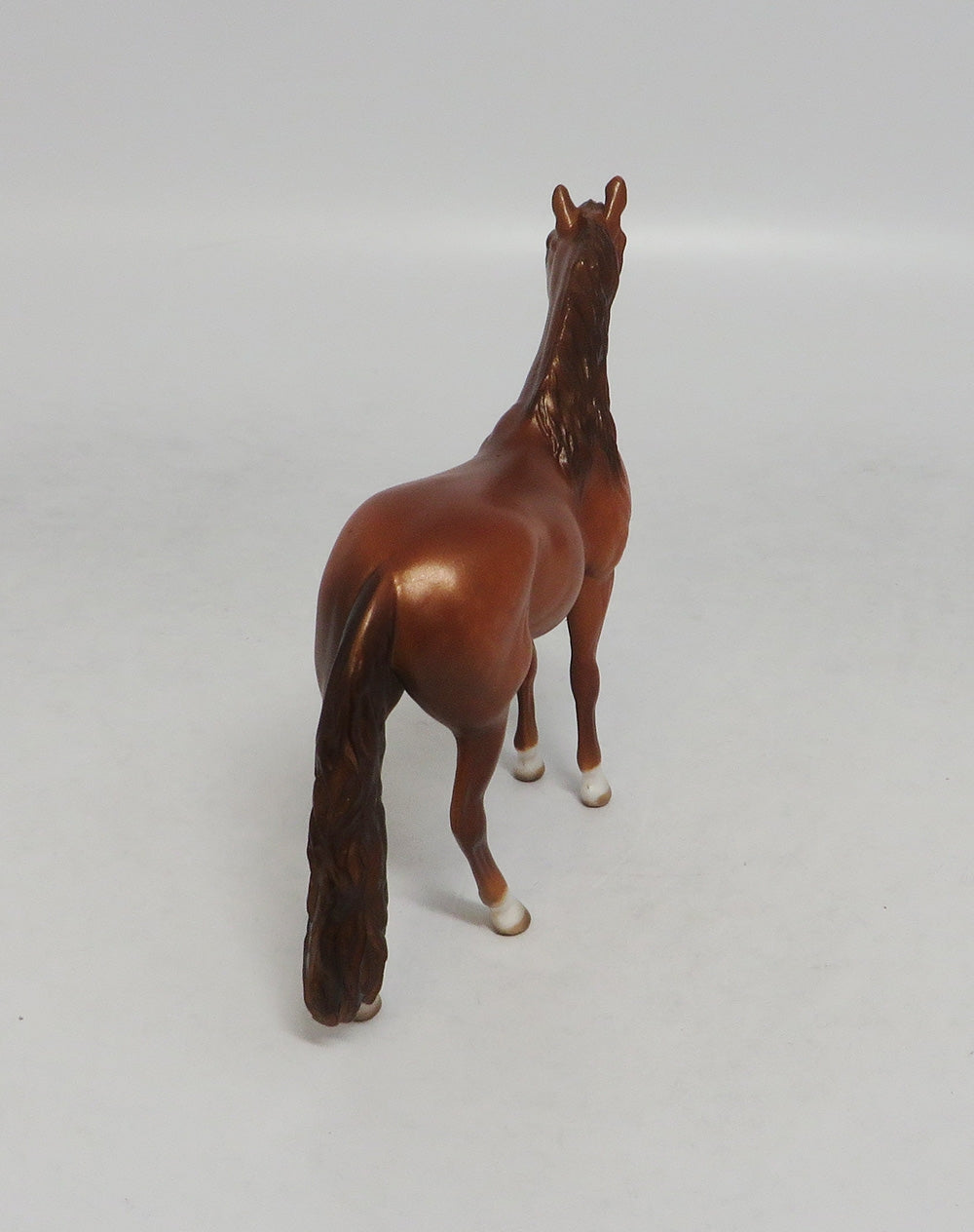 POP ON HOP-OOAK DAPPLE CHESTNUT ANDALUSIAN MODEL HORSE CHIP LHS 2018
